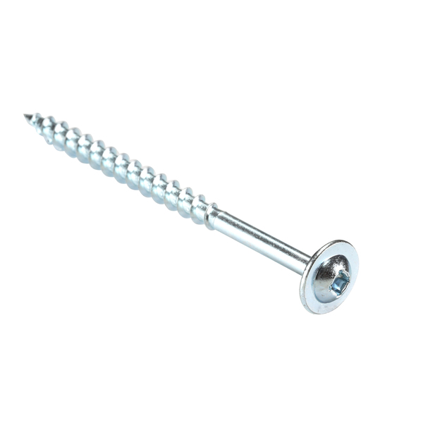 Zoro Select Wood Screw, #10, 3 in, Zinc Plated Stainless Steel Round Head Square Drive, 1450 PK 1048DXRW17